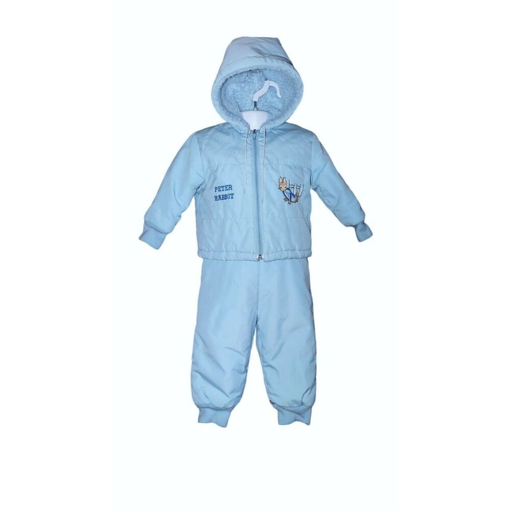 Vintage Baby Snowsuit Peter Rabbit Pants Coat Beatrix Potter Nostalgic Rare 2PC
